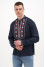 Men's embroidered shirt "Marco" in dark blue