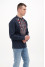 Men's embroidered shirt "Marco" in dark blue