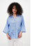 Embroidered shirt “Valley” blue