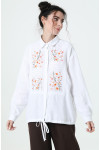 Embroidered “Georgette” white