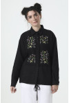 Embroidered shirt “Georgette” black