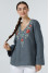 Embroidered shirt “Virlyana” in gray color