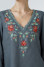 Embroidered shirt “Virlyana” in gray color