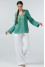 Embroidered shirt “Virlyana” turquoise color