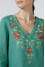Embroidered shirt “Virlyana” turquoise color