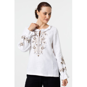 Вышиванка «Янка» белого цвета