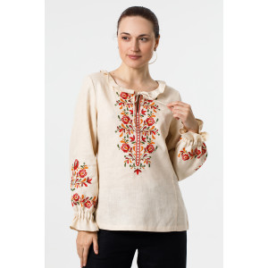 Вышиванка «Янка» бежевого цвета