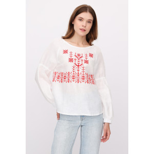 Вышиванка «Заріна» белого цвета