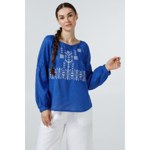 Вышиванка «Заріна» синего цвета
