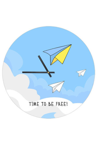 Настінний годинник круглий «Time to be free!»