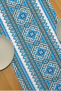Доріжка на стіл «Блакитна вишиванка»