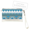 Clutch "Blue embroidery"