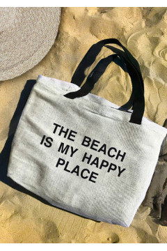 Пляжна сумка «The beach is my happy place»