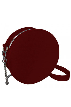 Кругла сумка «Габбі» (Tablet) бордового кольору