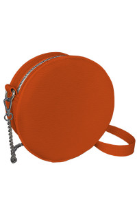Круглая сумка «Габби» (Tablet) морковного цвета