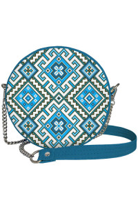 Круглая сумка «Голубая вышиванка» (Tablet)