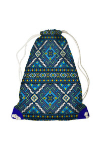 Рюкзак-мішок «Синій орнамент»