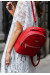 Кожаный рюкзак «Кайли» цвета рубин