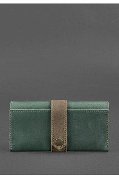 Women's wallet 3.0 emerald-walnut colors