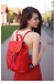 Шкіряний рюкзак «Олсен» червоного кольору