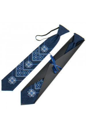 Підліткова краватка «Златодан» синього кольору