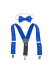 Комплект для мальчика: галстук-бабочка и подтяжки ярко-синего цвета