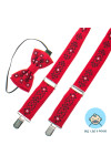 Set for a boy: bow tie and suspenders "Pavlus"