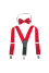 Set for a boy: bow tie and suspenders "Pavlus"