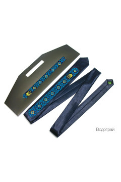 Tie with embroidery "Waterfall"
