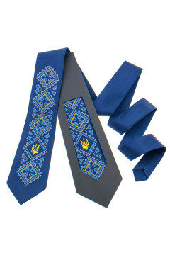 Tie with embroidery "Homeland"