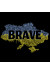 Вышитая футболка «Brave» черного цвета