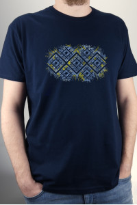 Вышитая футболка «Гард» темно-синего цвета