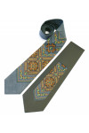 Embroidered linen tie "Hot"