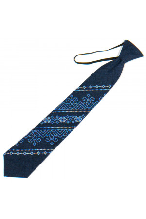 Підліткова краватка «Микита» темно-синього кольору