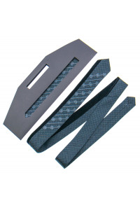 Вышитый галстук «Федор» темно-серого цвета с черным