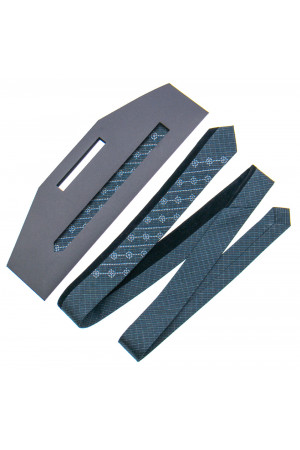 Вишита краватка «Федір» темно-сірого кольору з чорним