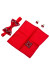Вышитый комплект «Давид»: галстук-бабочка, платочек, запонки красного цвета