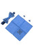 Вышитый комплект «Давид»: галстук-бабочка, платочек, запонки голубого цвета