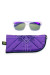 Вишитий чохол для окулярів фіолетового кольору