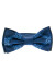 Вышитый галстук-бабочка «Вихрь» синего цвета