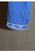 Футболка «Ромбы» синяя с вышивкой белого цвета