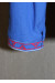 Футболка «Ромби» синя з вишивкою червоного кольору