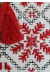 Футболка «Снежинка» белая с вышивкой красного цвета