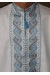 Вышиванка "Путь" с вышивкой серо-голубого цвета
