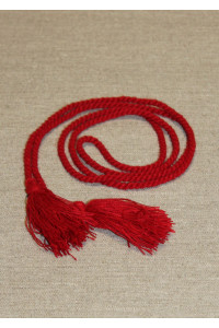 Пояс - мотузка червоного кольору