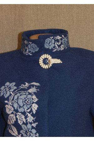 Демісезонне пальто "Дика ружа" синього кольору