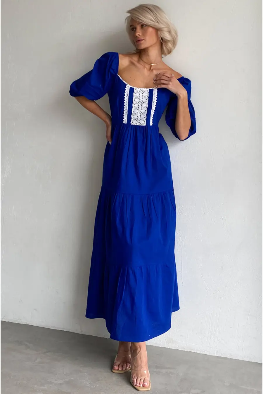 dusty blue vintage dress Amara Formal Maxi Dress main image 1