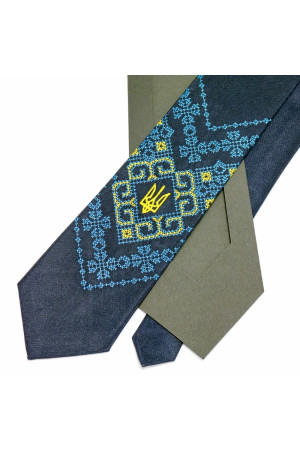 Вишита краватка з тризубом "Мирослав"