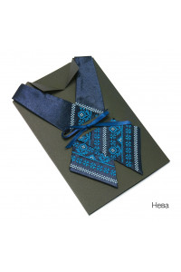 Кросс-галстук с вышивкой "Нева"
