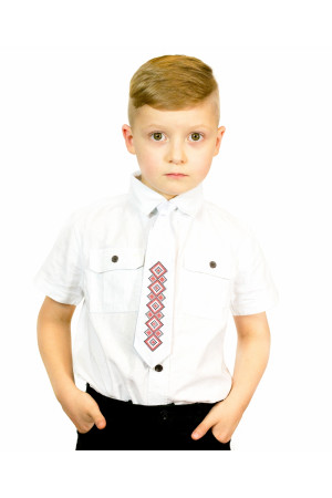 Детский галстук "Верь" с вышивкой